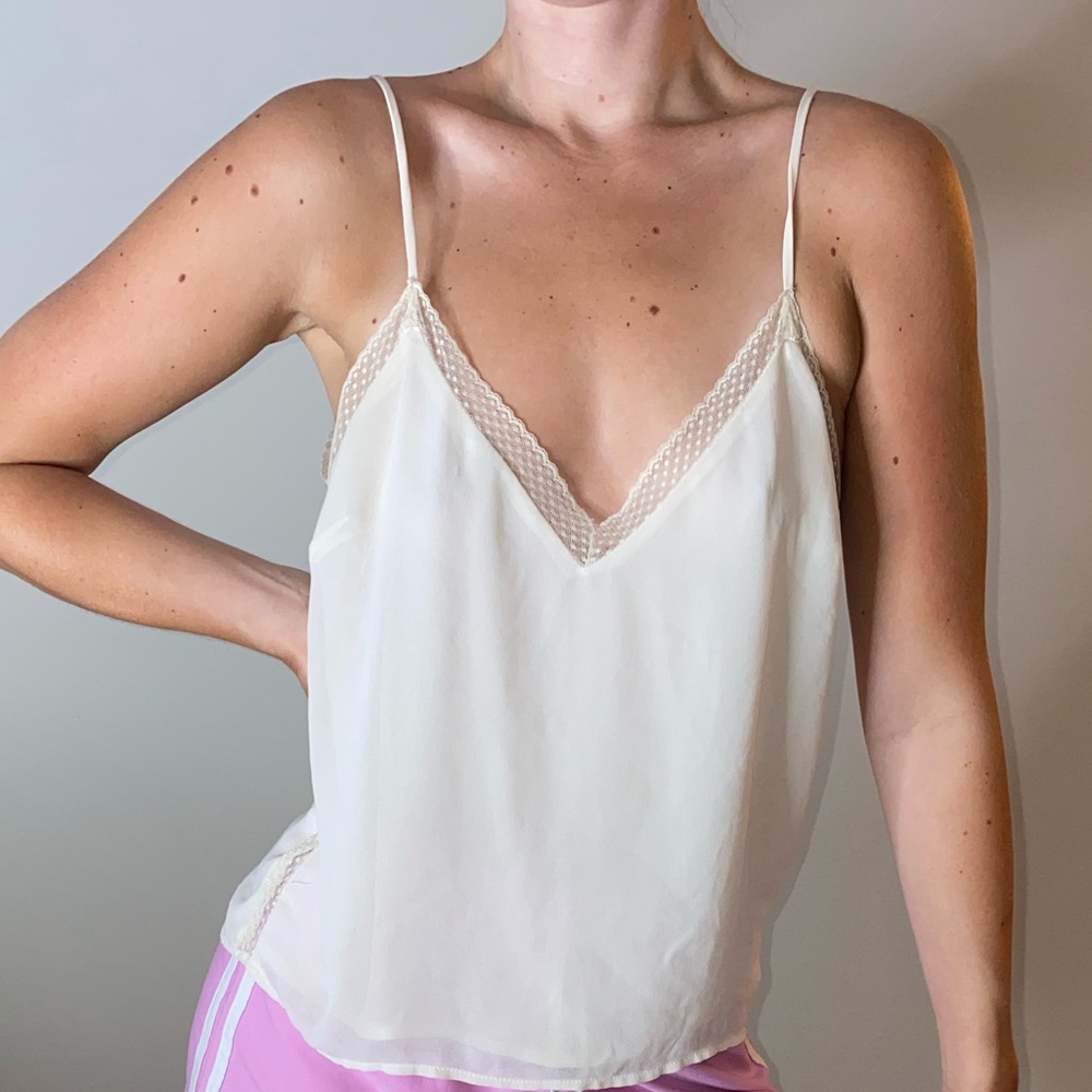 White lace tank